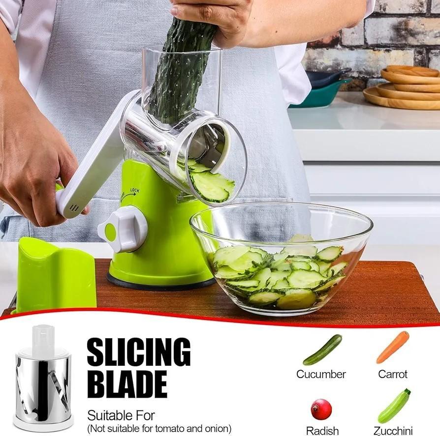 Green vegetable slicer cutter 3cm ABS plastic kitchen essential