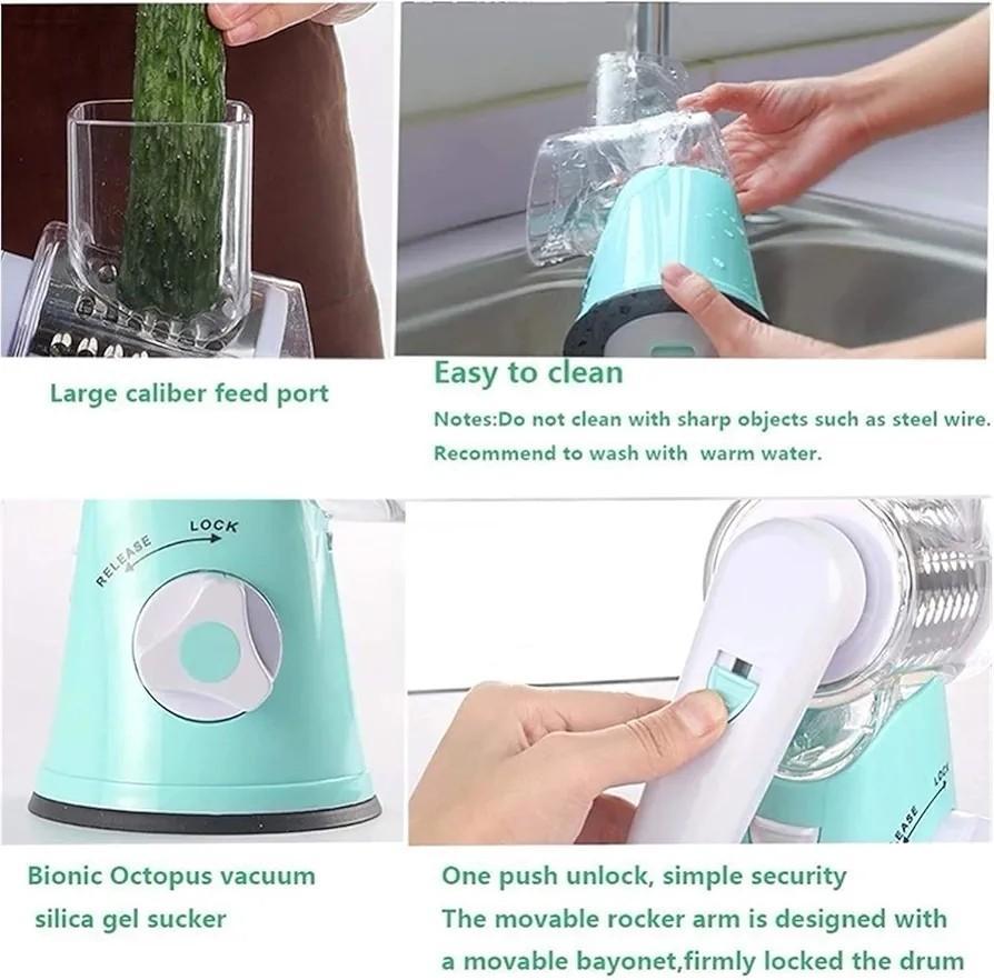 Green vegetable slicer cutter 3cm ABS plastic kitchen essential