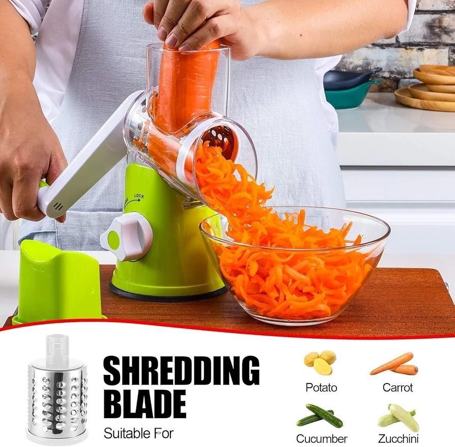 Green vegetable slicer cutter 3cm ABS plastic kitchen essential
